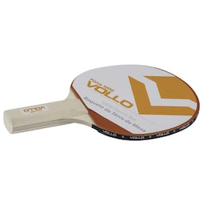 Raquete de Tênis Mesa Vollo Sports Force 1000 Madeira e Borracha – Preto/Vermelha