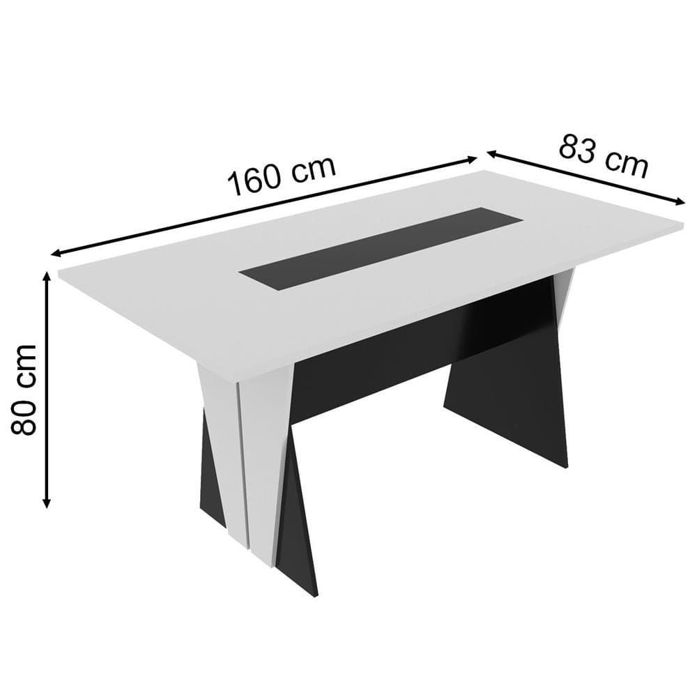 Mesa de Jantar Madesa Premium Plus 80x160x83 | Casas Bahia