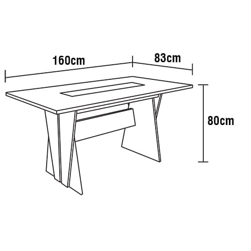 Mesa de Jantar Madesa Premium Plus Rustic/Bege | Casas Bahia