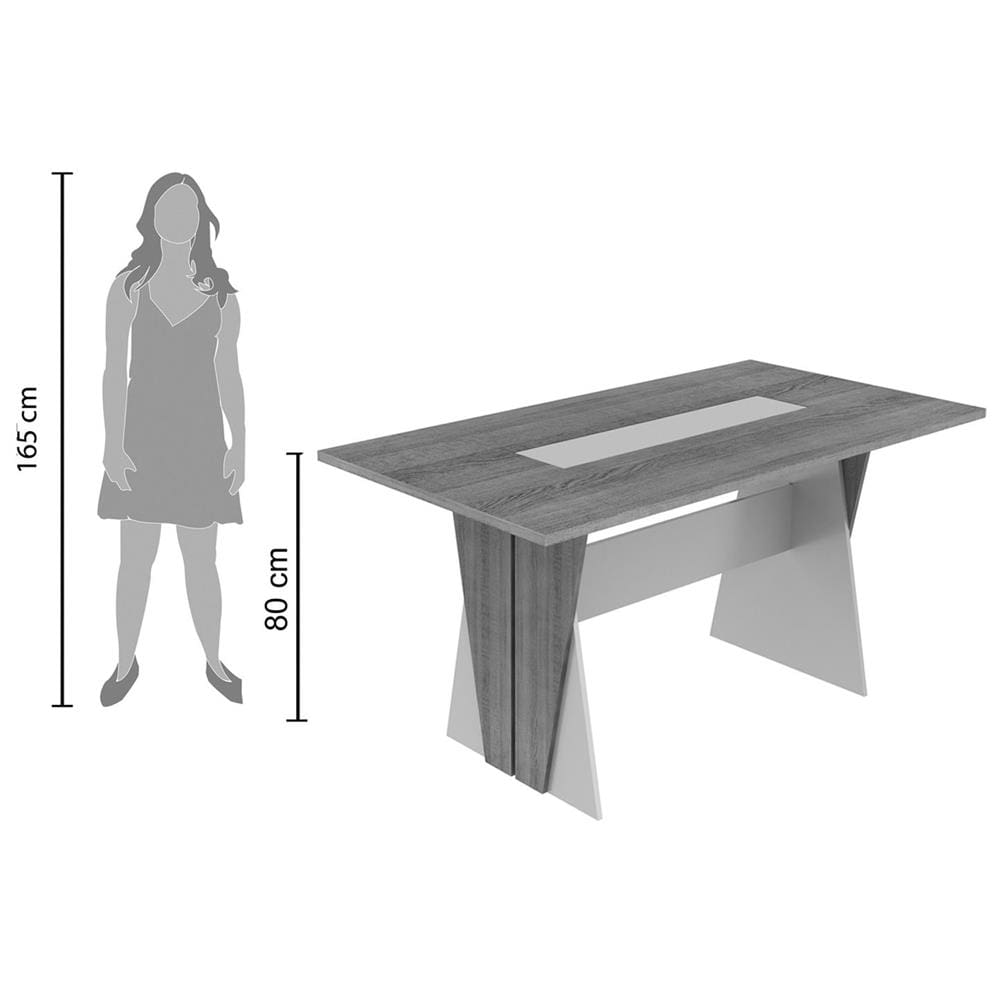 Mesa de Jantar Madesa Premium Plus Rustic/Bege | Casas Bahia