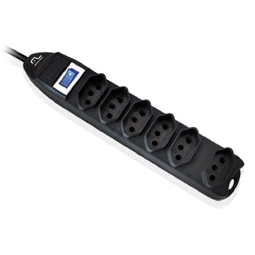 Filtro de Linha Multilaser 6 Tomadas Preto Linear - WI221