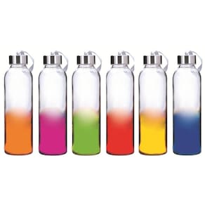 Garrafa de Vidro com Alça Matiz Color com Tampa 500ml - Yazi Unidade