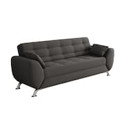 Sofá 3 Lugares Linoforte Larissa em Tecido Suede 204 cm de largura