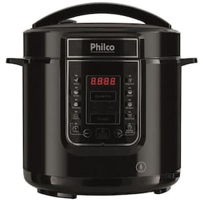 Panela Elétrica de Pressão Philco 6 Litros Painel Digital com 13 Funções Preto