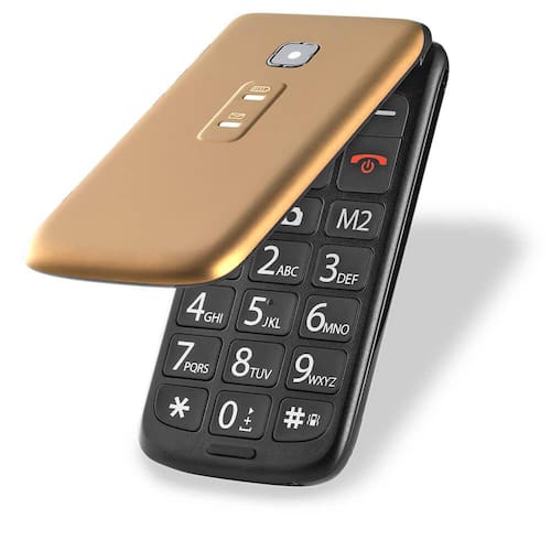 imagem-Celular Flip Vita Dual Chip MP3 Dourado Multilaser - P9043