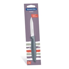 Faca para Legumes 3” Tramontina Plenus em Inox Cinza - 1 Peça