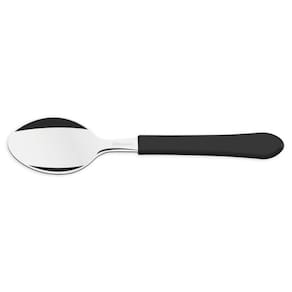 Colher Para Chá Em Aço Inox Cabo Preto - Leme - Tramontina - 76342