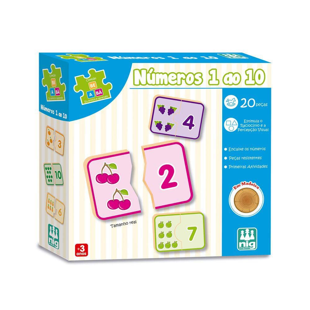 Números 1 Ao 10 em Madeira - Nig