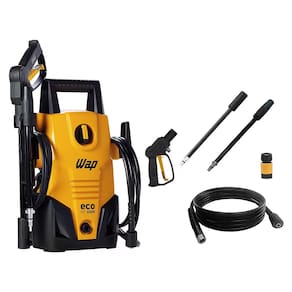 Lavadora de Alta Pressão Wap Eco Fit 2200 1500psi 1400W com Jato de Água Leque e Concentrado, Sistema Stop Total - Amarelo/Preta