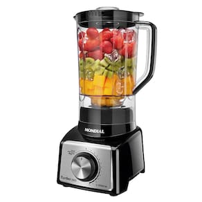 Liquidificador Mondial Turbo Inox L-1000 BI 1000W com 12 Velocidades - Preto/Inox