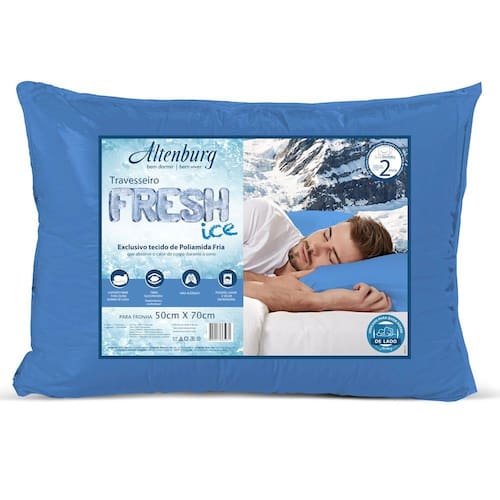 imagem-Travesseiro Fresh Ice - 50Cm X 70Cm- 50cm x 70cm - Azul Fresh Ice