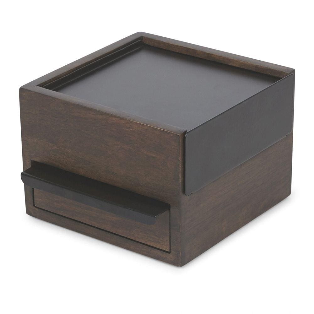 Mini Porta Joias Caixa Organizadora Stowit Nogueira Preto Umbra