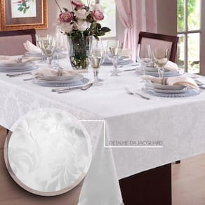 Toalha de Mesa Jacquard Quadrada 4 Lugares