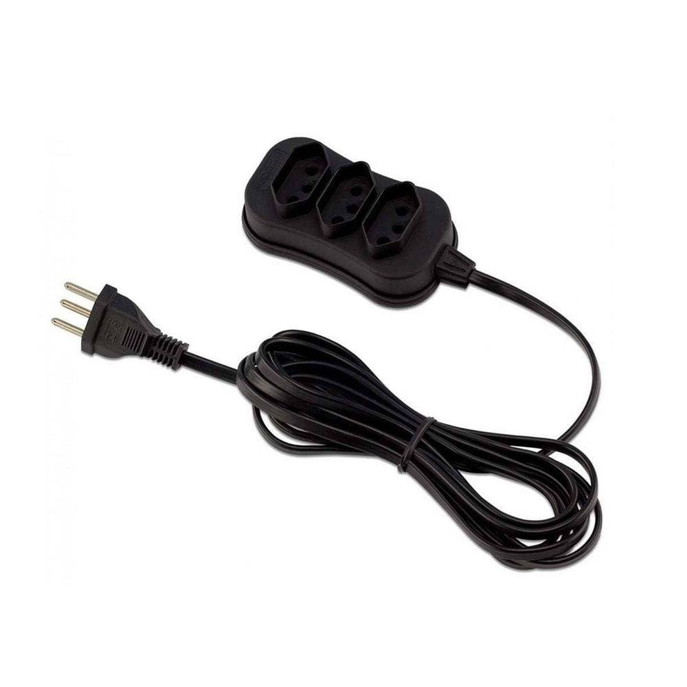 Extensão 3 Tomadas 5 metros 10A Tripolar 0180200254 Force Line