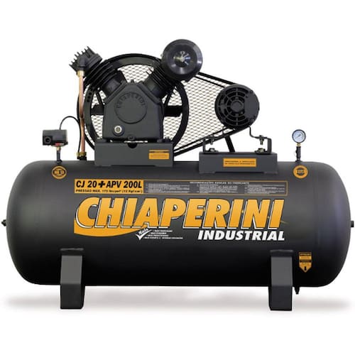 Compressor de Ar 20 Pés 200 Litros Trifásico de Alta Pressão Industrial - 20+ Apv 20/200L-Chiaperini-000000688 Menor preço em Compressor de Ar 20 Pés 200 Litros Trifásico de Alta Pressão Industrial - 20+ Apv 20/200L-Chiaperini-000000688