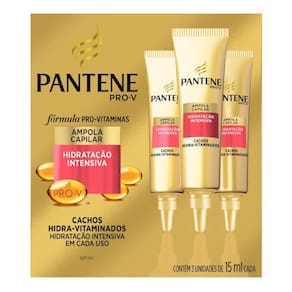 Kit 3 Ampola de Tratamento Pantene Cachos Hidra-Vitaminados 15ml