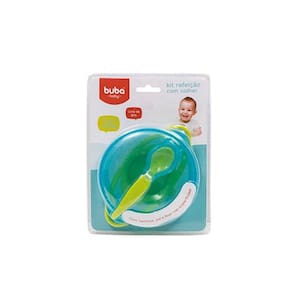 Kit Refeição Com Colher Buba Toys Azul