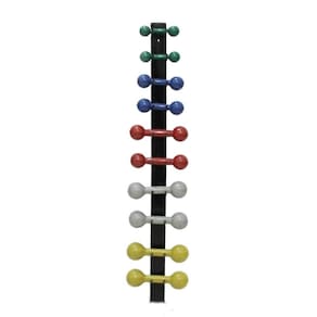 Suporte De Parede Para 5 Pares De Halteres De Peso Preto