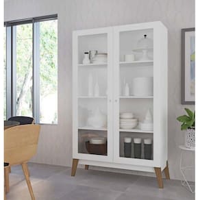 Cristaleira 2 Portas Retrô 0808 Genialflex Branco