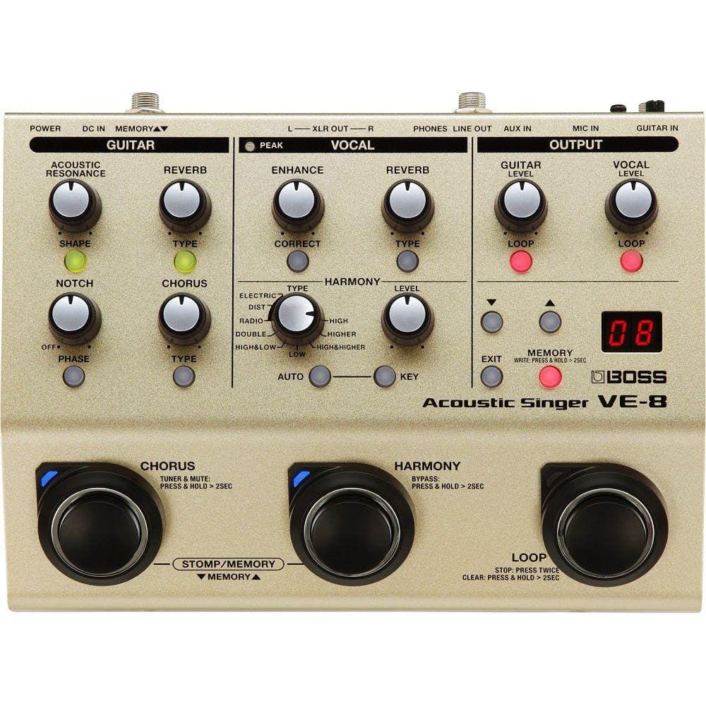 Pedaleira Voz e Violão Com Loop E Efeitos Boss