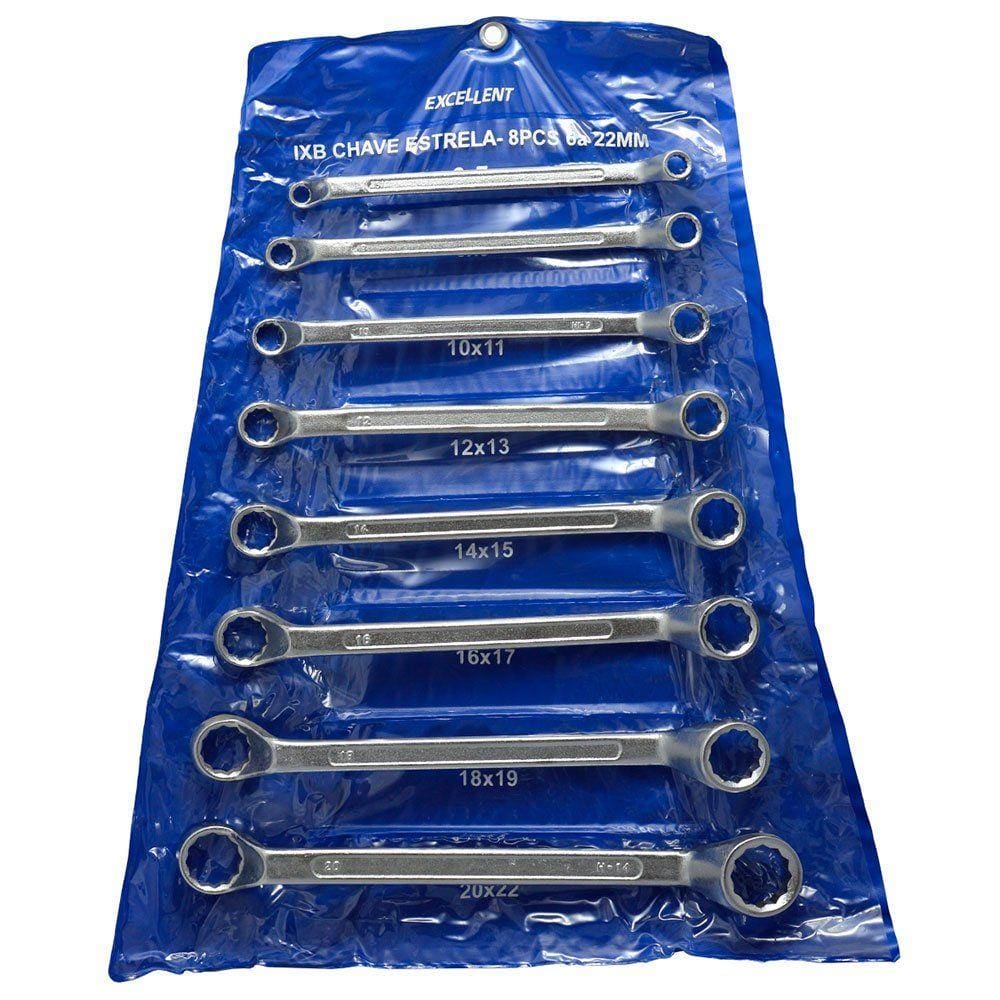 Jogo De Chave Estrela 6 X 22Mm Com 8 Peças-Excellent-1Xb