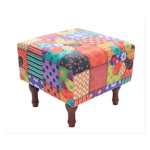 Puff Banqueta com Espuma 40x40cm Decorativo Quadrado Pés Madeira