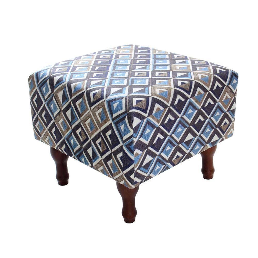 Puff Banqueta com Espuma 40x40cm Decorativo Quadrado Pés Madeira