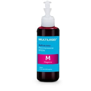 Refil De Tinta Margenta Multilaser Rf007 Para Impressora Epson 100Ml