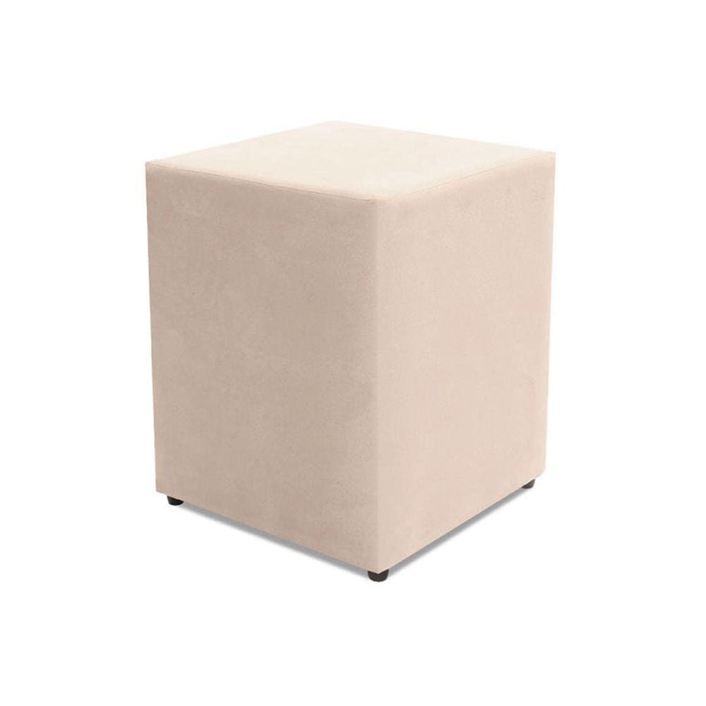 Puff Quadrado Suede Decorativo 35x35cm