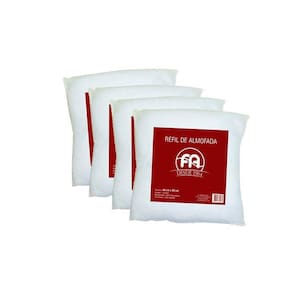 Kit com 4 Refil Para Enchimento de Almofada 40x40cm