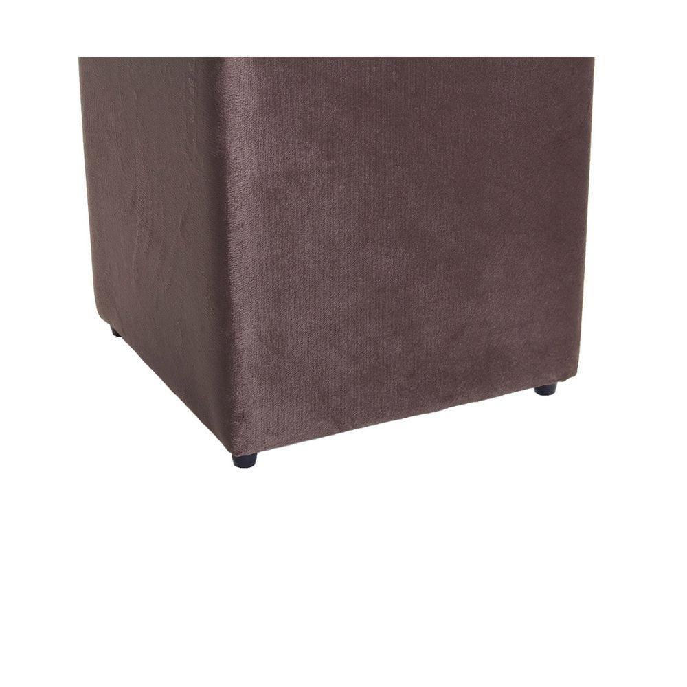 Puff Quadrado Suede Decorativo 35x35cm