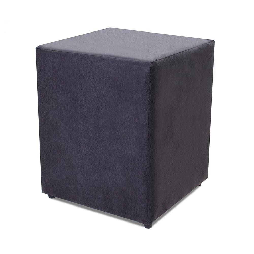 Puff Quadrado Suede Decorativo 35x35cm