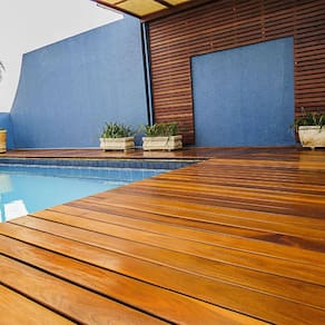 Deck em régua Isabela 2cm x 10cm x 2m até 4m Madeira Cumaru m²