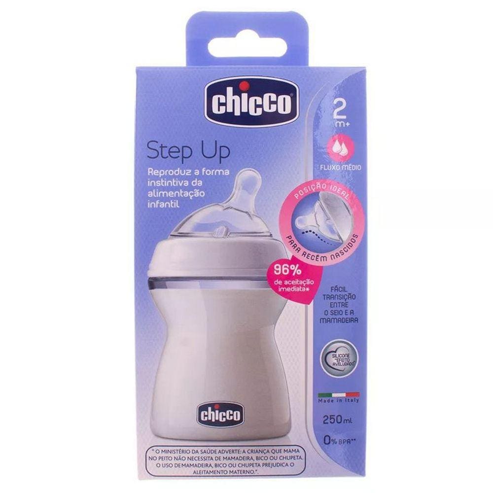 Mamadeira 2M+ Step Up 250 Ml Fluxo Médio Chicco