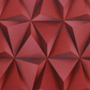 Papel de Parede 3D Italiano - 360105 - Geométrico Vinho com Brilho para Sala + Cola - 9,5 metros x 53 cm - Cobre 4,5 m²