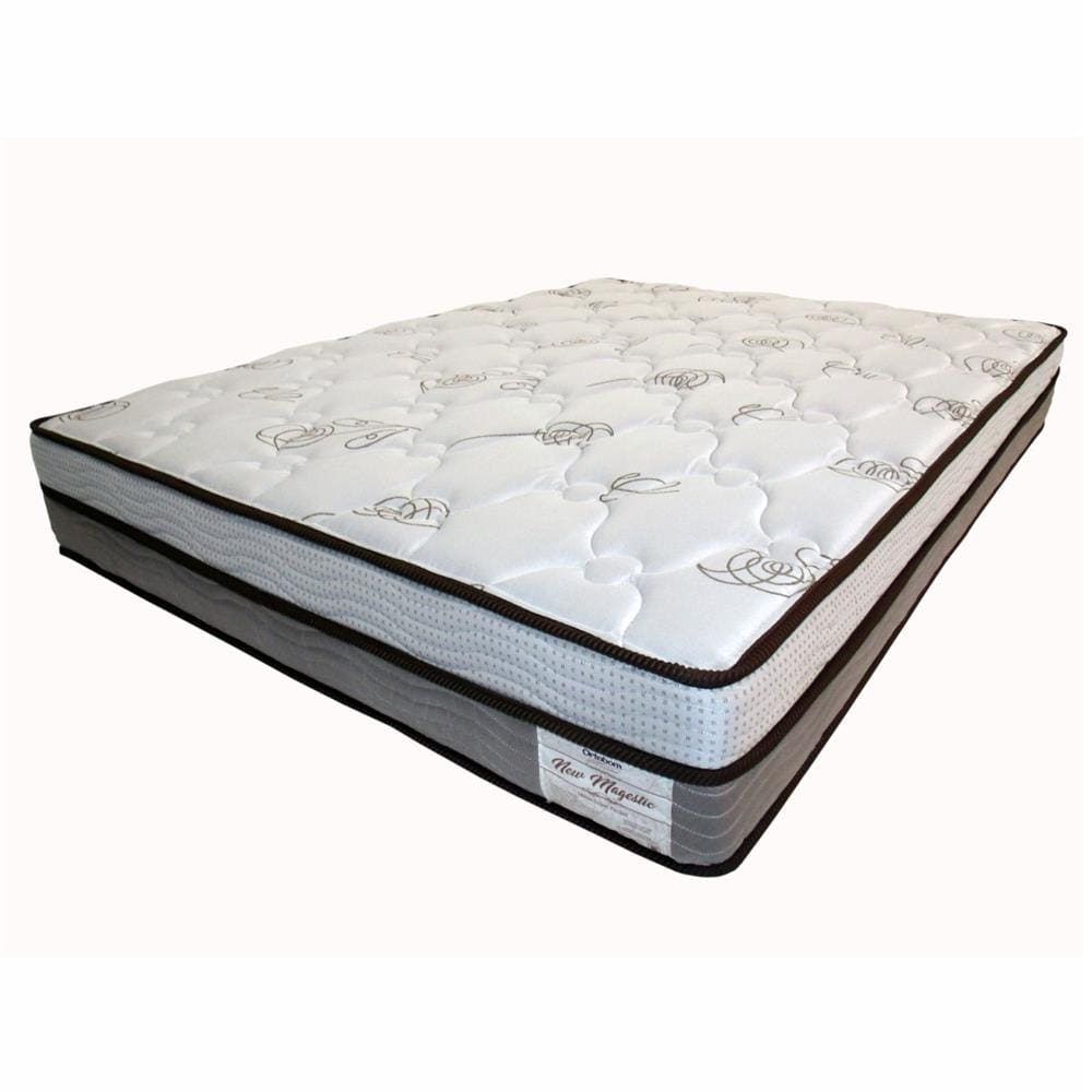 Colchão Queen Size Ortobom New Magestic com Ortopillow e Molas Ensacadas 27x158x198 cm - Marrom/Cinza