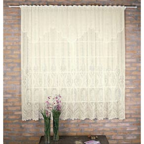 Cortina de Renda - Quarto e Sala - Elizabeth 3,00m x 2,20m - P/ Varão - Cortilester