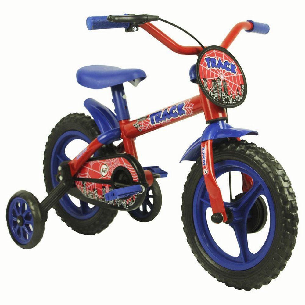 Bicicleta Aro 12” Arco-Íris Azul/Vermelho - Track & Bikes