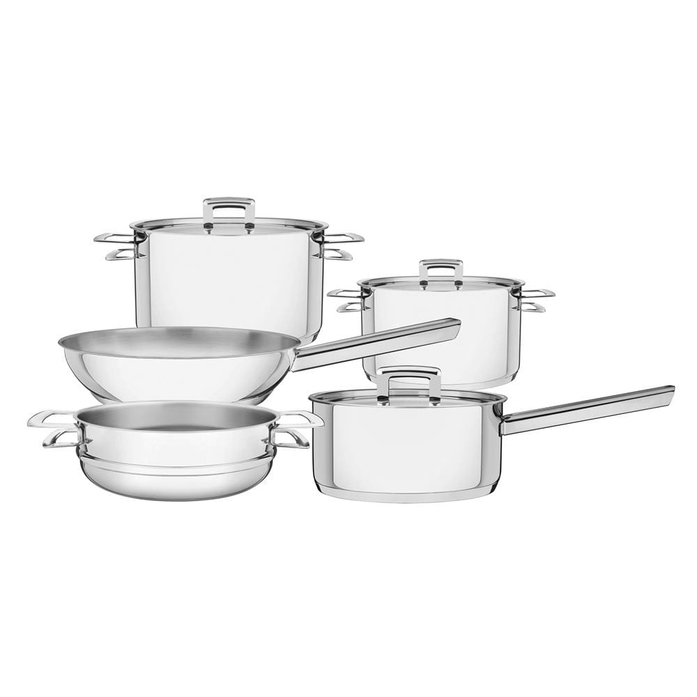 Conjunto de Panelas 5 Peças Tramontina Brava em Aço Inox com Fundo Triplo