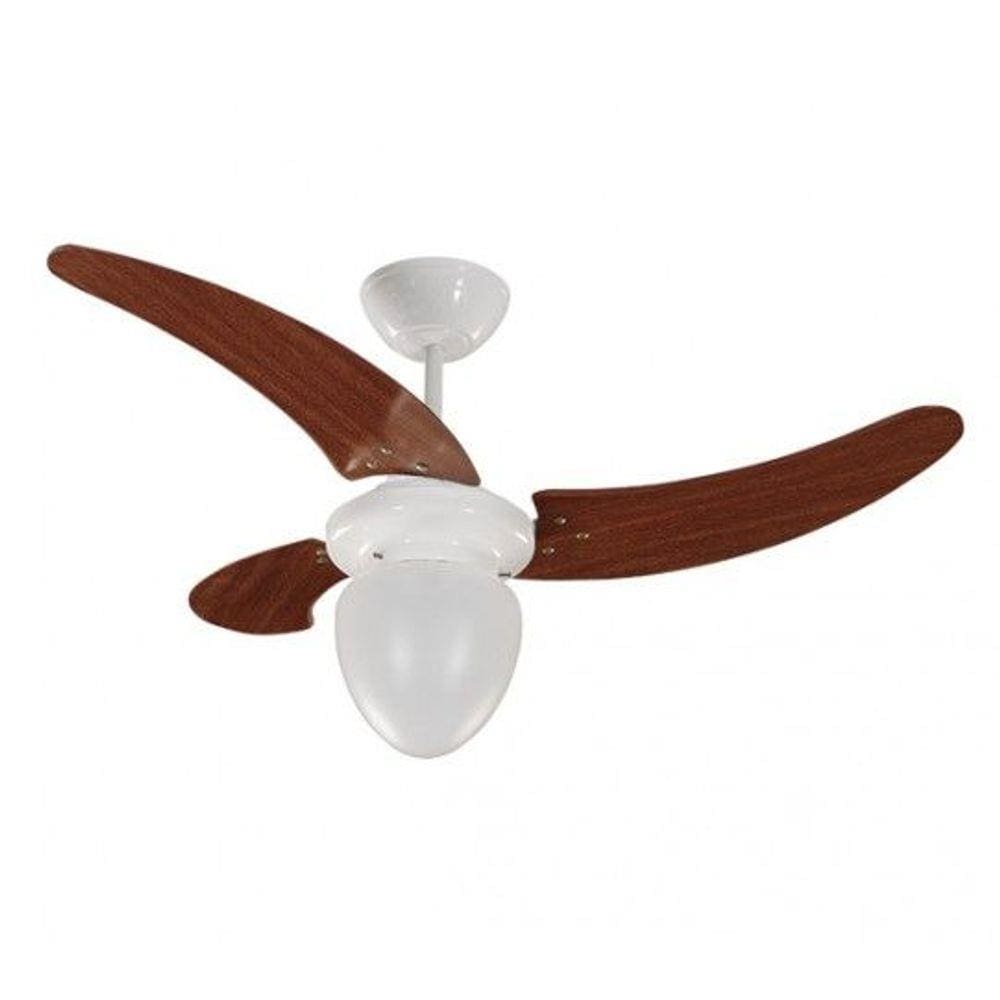 Ventilador Teto Buzios Max Branco Pas Mogno Tron
