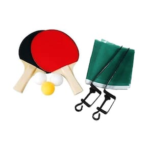 Kit Ping Pong 8 Peças Com Rede Suportes Raquetes E Bolas