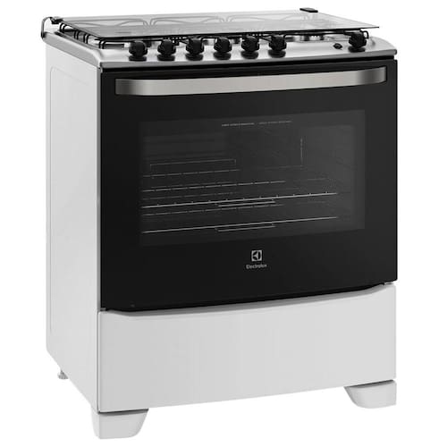imagem-Fogão Electrolux 6 Bocas 76BS com Porta Full Glass - Branco