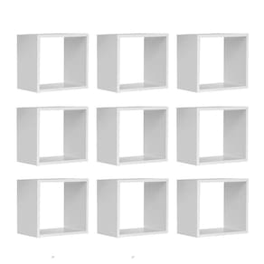 Kit 09 Nicho Infantil Organizador Branco Brilho 33x30 cm - AJL Móveis