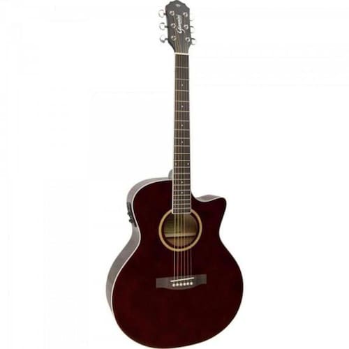 Violão Eletroacústico Grand Auditorium Cutaway Aço GSF-3 Translucent Dark Wine GIANNINI Menor preço em Violão Eletroacústico Grand Auditorium Cutaway Aço GSF-3 Translucent Dark Wine GIANNINI