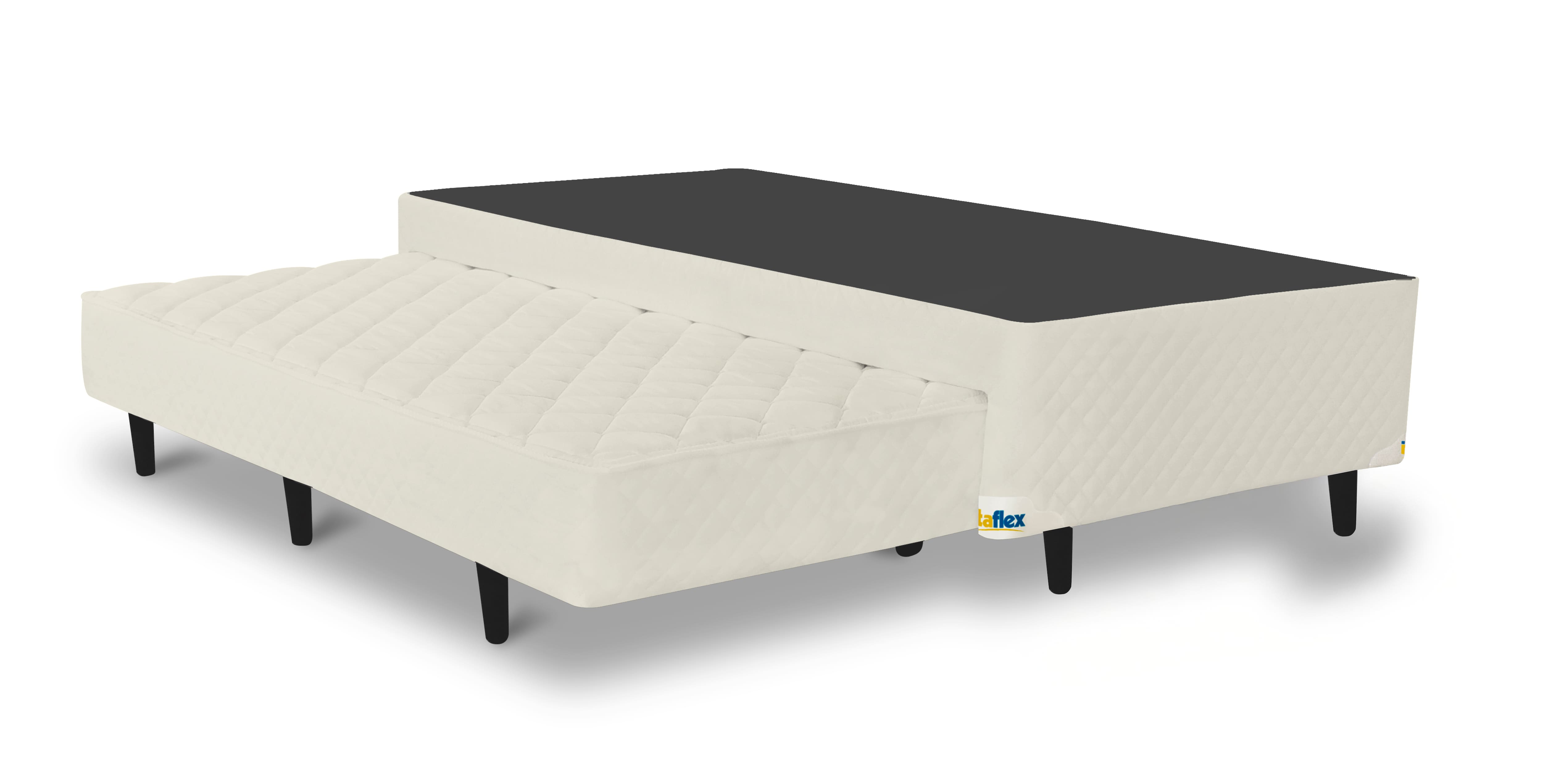 Base Box para Colchão Solteiro Itaflex Lyon com Cama Auxiliar 42x88x188 cm - Bege