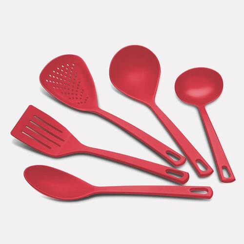 Jogo de utensílios com 5 peças em Nylon Utilita Tramontina Menor preço em Jogo de utensílios com 5 peças em Nylon Utilita Tramontina