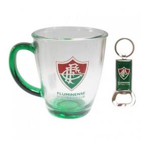 Caneca Fluminense Vidro e Abridor 370 Ml