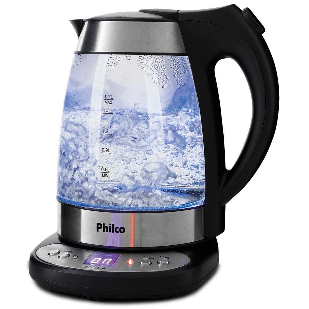 Chaleira Digital Glass PCHD Ajuste de Temperatura Philco