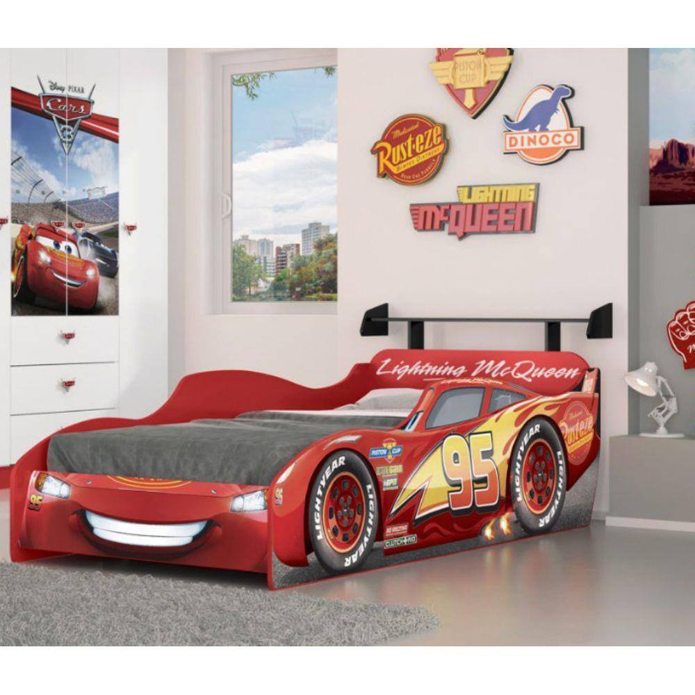 Cama Infantil Carro De Corrida 0,70 azul - Vitamov 0501012 - Camas - Quarto