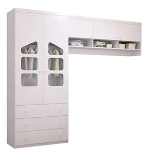 Quarto Infantil com Guarda Roupas e Módulo Aéreo Eloísa Phoenix Moveis
